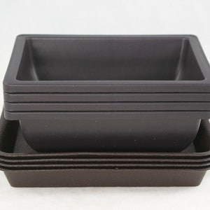 4 Set Rectangular Plastic Bonsai Trays 6.25"x 4.75"x 2" Succulent Pots 4 Set Rectangular Plastic Bonsai Trays 6.25"x 4.75"x 2" Succulent Pots