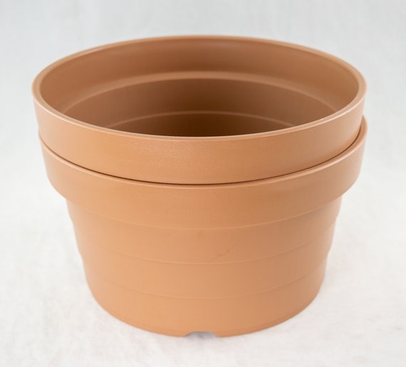 Yubonzai Japanese Round Plastic Bonsai Training Pot / Flower Garden Planter  8.25"x 8.25"x 4.5" - Etsy