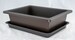 Free Shipping Rectangular Plastic Bonsai Training Pot, Cactus & Succulent Planter + Tray 10'x 7.5'x 3' - Dark Brown 