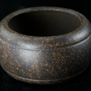 Yubonzai Vintage Round Shohin Zisha Bonsai Pot, Cactus & Succulent Planter + Mesh - 3.5"x 3.5"x 2"