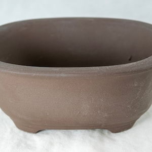 Yubonzai Japanese Yokkaichi Oval Unglazed Bonsai Pot, Cactus & Succulent Planter + Mesh  5.25&quot; to 9.5&quot;