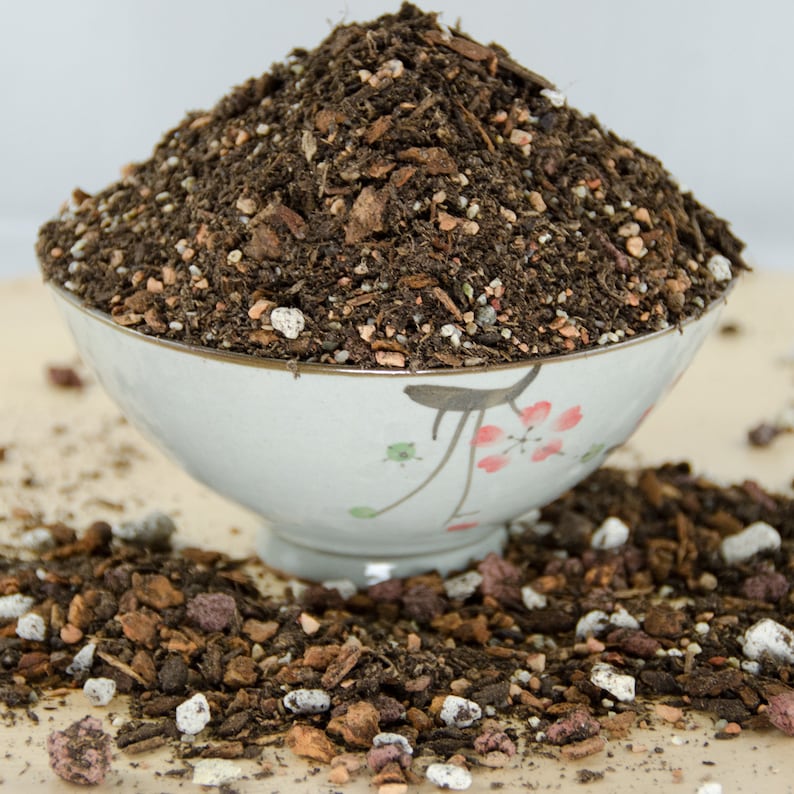 Cali-Bon Super Blend All Purpose Organic Bonsai Soil with Coarse Sand, Mycorrhizae, Red Lava & Turface - Medium Grain bild 1