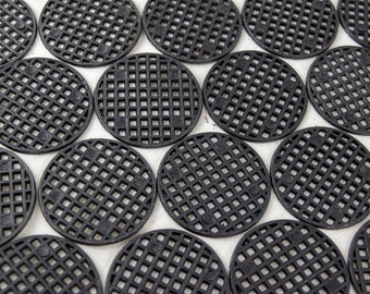 Yubonzai 1.75"x 1.75" Round Black Plastic Drainage Mesh/Screen/Net for Potted Plants, Bonsai Pots
