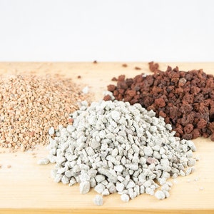Cali-Bon Red Lava, Pumice and Turface for Cactus & Succulent, Bonsai Tree Soil Mix - Inorganic Additive One Gal. Each