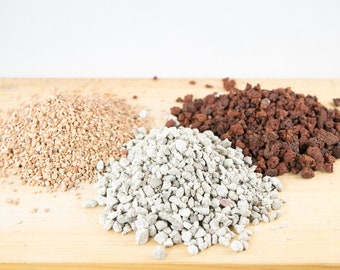 Cali-Bon Red Lava, Pumice and Turface for Cactus & Succulent, Bonsai Tree Soil Mix - Inorganic Additive One Gal. Each