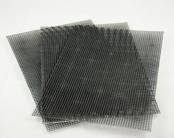 Yubonzai 3 Sheets Black Plastic Drainage Mesh / Screen / Net for Bonsai Pot, Potted Plants - 7.8"x 11.8"