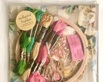 Slow Stitching Kit - Vintage Rose Garden - One Of A Kind