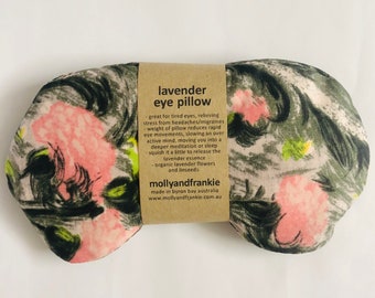 Lavender Organic Linseed Eye Pillow, Washable Cotton Cover