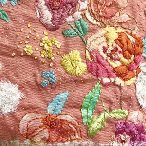 Slow Stitching Kit - Golden and Blue Roses - Etsy