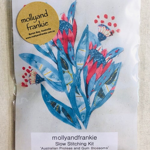 Slow Stitching Kit Embroidery Fabric Craft Kit Australian Etsy