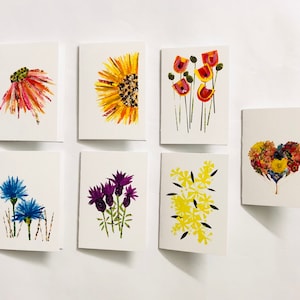 Botanical Art Mini Gift Card Set of 7, Gift Tags