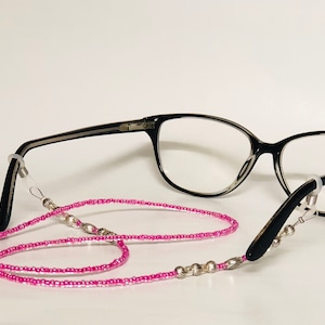 Perlen Brillenkette - Pretty in Pink
