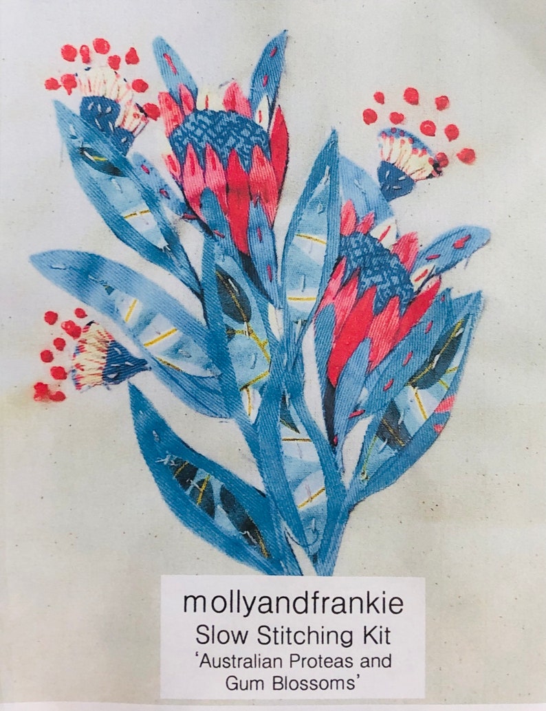 Slow Stitching Kit Embroidery Fabric Craft Kit Australian Etsy