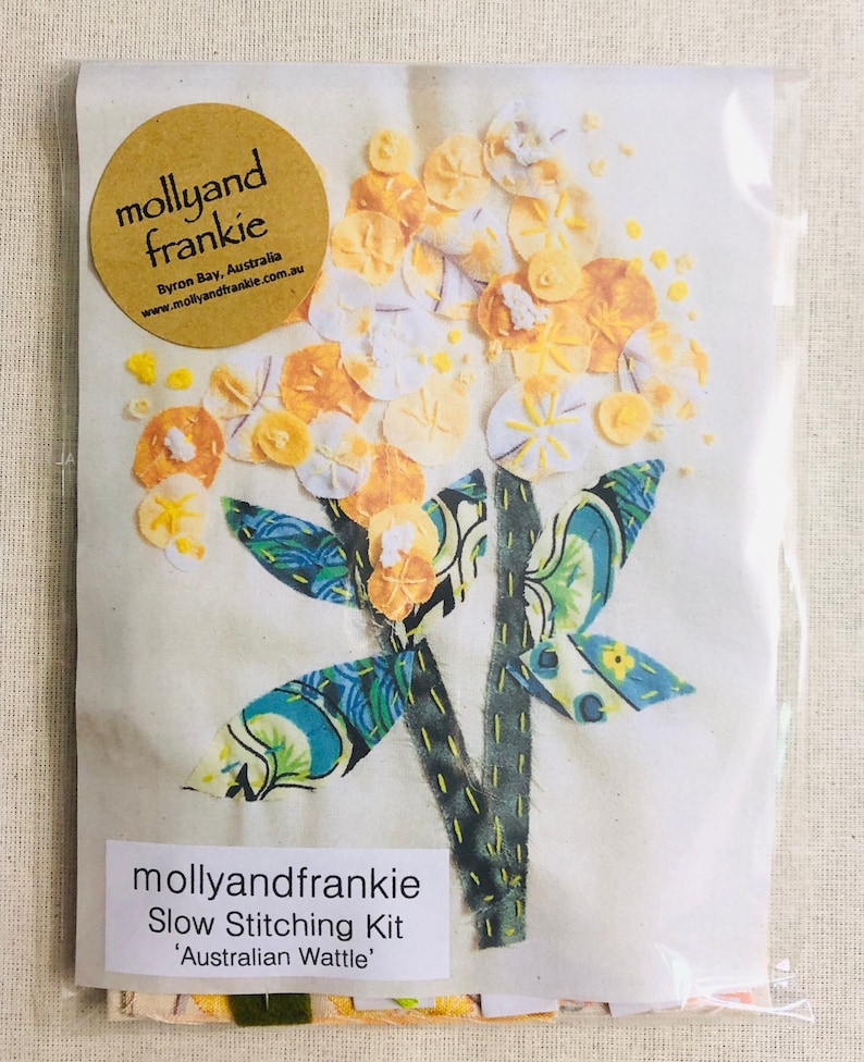 Slow Stitching Kit Embroidery Fabric Craft Kit Australian Etsy