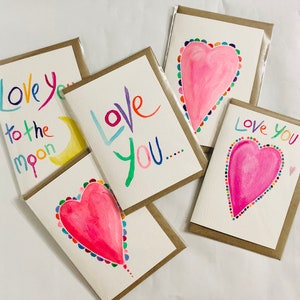 AMOR Tarjetas de regalo de arte originales, Tarjetas de amor, Tarjetas de San Valentín