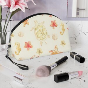 Watercolor Sea Turtles Cosmetic Bag | Makeup Bag