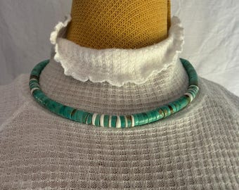 Santo Domingo groene turkoois Heishi-kralenketting