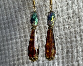 Vintage Czech Glass Bead Earrings