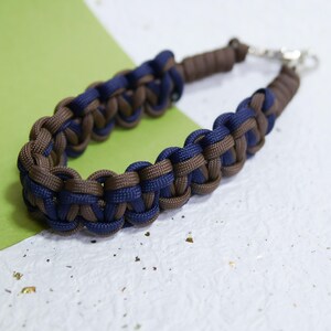 Paracord Camera Wrist Strap Yogake | Inspired by Mutsunokami Yoshiyuki | Navy & Brown Handmade Hand Strap