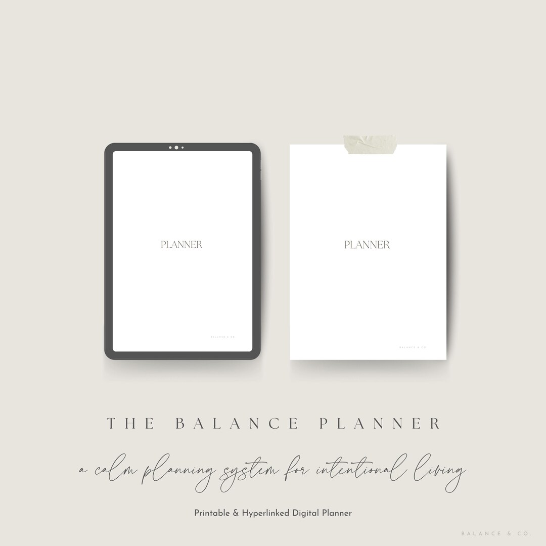 The Monthly Balance Planner | Printable & Digital Planner for Calm ...