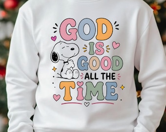 Snoopy stickers God is Good All The Time PNG SVG-sweater, snoopy png, popular now png, digitale kunst, digitale reisroute, digitale download