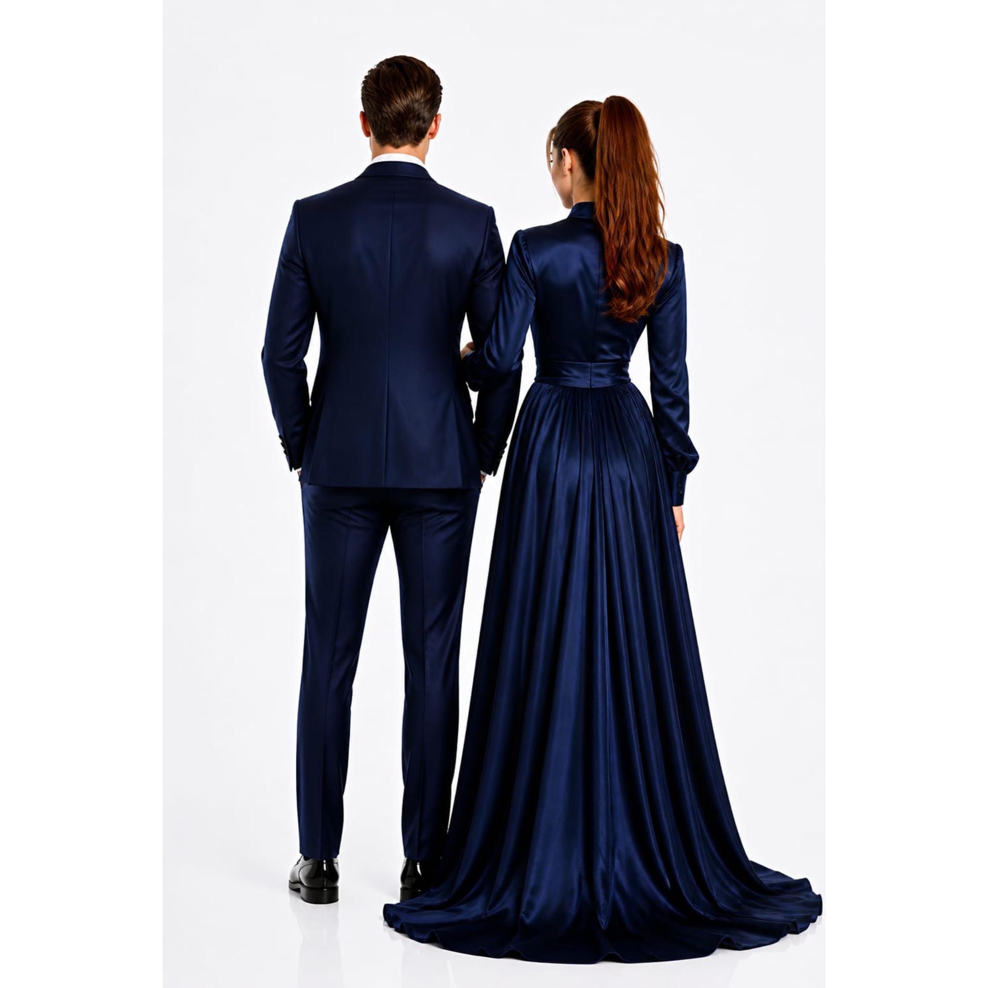 die cut dress form Fashion Set fussy cuts Style:D031ACHOCOMTJY Name:Linux Velvet Long Dress Navy