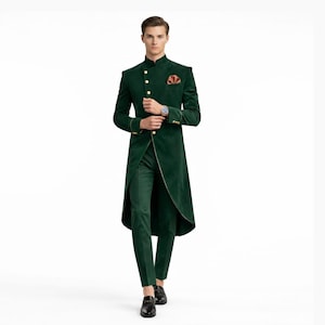Mens Indo Western Outfits Green - Etsy Mens Indo Western Outfits Green - Etsy