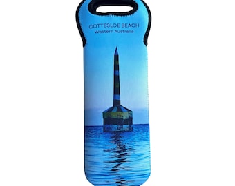 Australiana Waterproof Collection-Gift-Insulated Wine & Water Bottle Bag-Cooler-Picnic-Outdoors-Cottesloe Beach-Western Australia