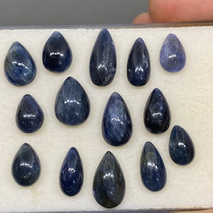 Very rare Burma mines blue sapphire pear shape cabochons weight 73 carats size 11.8x7.8mm-18x8.3mm pcs 14 rare Burma mines blue sapphire