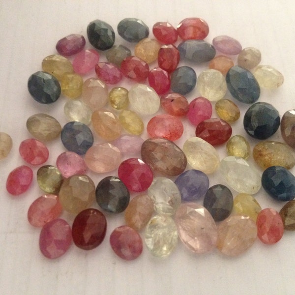 Multi sapphire faceted briolettes nuggets fine cutting very fine quality weight 103 carats pcs 68 size 6x5mm-10x7mm sapphire briolettes