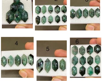 Alluring Natural Emerald hexagon geometric cut size   Emerald Step cut wholesale lot
