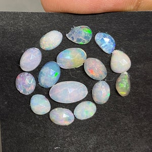 Vivacious Ethiopian opal rosecut Welo aaa quality wt 7.5 cts pcs 15 size 7x5mm-11x6mm rosecut opal multi fire natural opal rosecut