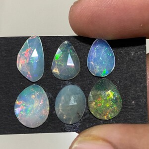 Attractive rare Ethiopian opal rosecut Welo opal rosecut aaa quality wt 6 carats pcs 6 size 10x8mm-13x7mm rosecut opal natural opal rosecut