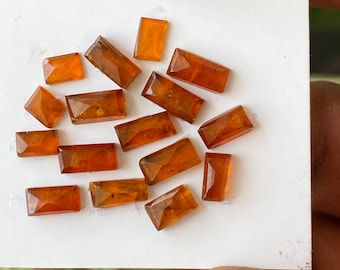 Gorgeous Rare orange kyanite rosecut cushion flats fine quality weight 22 carats pcs 16 size 7x4mm-9x4mm good quality rosecut kyanite