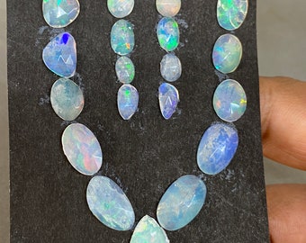 Éblouissant opale éthiopienne rosecut Welo opal rosecut collier fourniture wt 17 cts pcs 9 taille 7x4mm-14x9mm rosecut feu opale naturelle rosecut