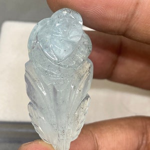 Stunning Rare Aquamarine rose carving carats size gem carving aquamarine