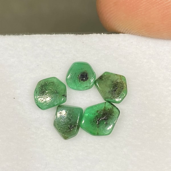 Fascinating extremely rare Natural trapiche emerald smooth wt 2.75 carats size 5.7x5-8x6mm emerald trapiche