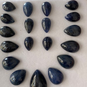 Very rare Burma mines blue sapphire pear shape cabochons weight 152 carats pcs 19 good size rare Burma mines necklace earrings supply