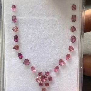Stunning Rare Pink Tourmaline cut stones cutstones pcs 24 wt 5.61 cts size 2.2mm-6x4mm tourmaline cuts octagons cutstones pink tourmaline image 1