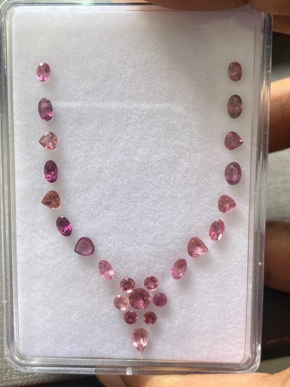 Stunning Rare Pink Tourmaline cut stones cutstones pcs 24 wt 5.61 cts size 2.2mm-6x4mm  tourmaline cuts octagons cutstones pink  tourmaline