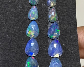 Wow Opale éthiopienne rosecut Welo opal rosecut boucles d’oreilles fournir wt 8 cts pcs 10 taille 7.3x5.6mm-12.5x8.3mm opale feu opale naturelle rosecut