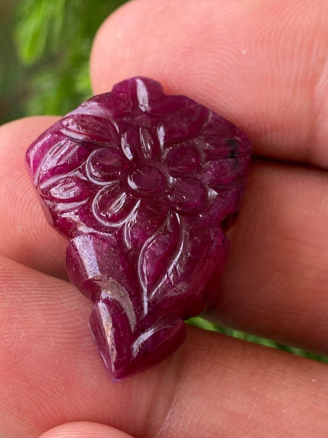 Dazzling very rare huge size natural ruby handmade flower Etsy
