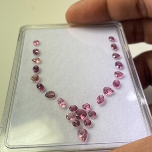 Stunning Rare Pink Tourmaline cut stones cutstones pcs 24 wt 5.61 cts size 2.2mm-6x4mm tourmaline cuts octagons cutstones pink tourmaline image 4