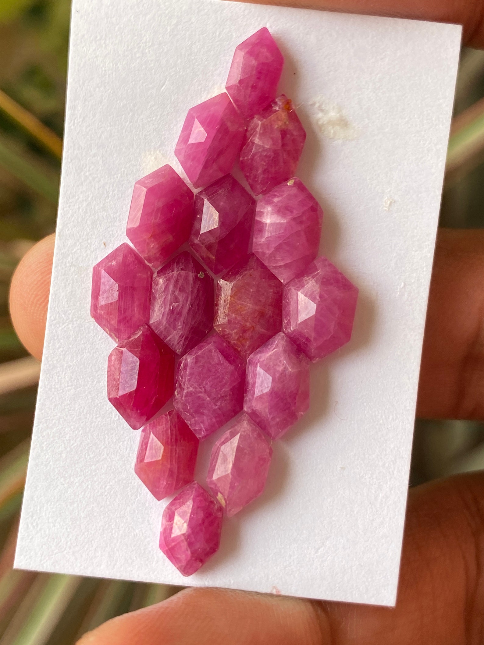 Ruby Hexagon Ruff Rare Natural Ruby Hexagon Step Cuts Mozambique Mines Weight 32 - Etsy