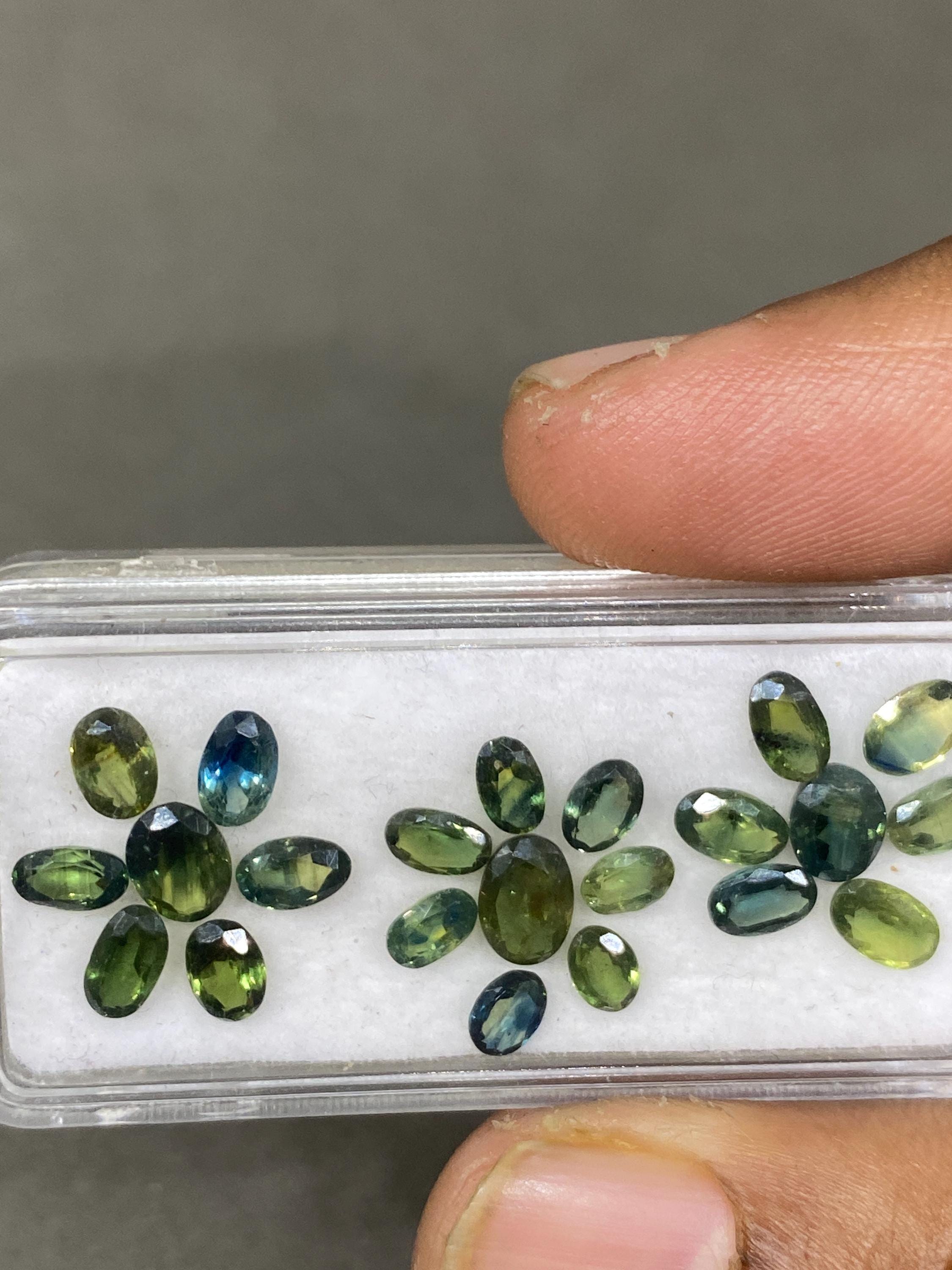 RARE !! SAPHIR VERT BLEU D'AUSTRALIE : 3.7 mm