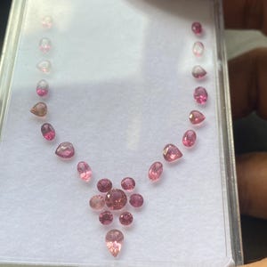Stunning Rare Pink Tourmaline cut stones cutstones pcs 24 wt 5.61 cts size 2.2mm-6x4mm tourmaline cuts octagons cutstones pink tourmaline image 2