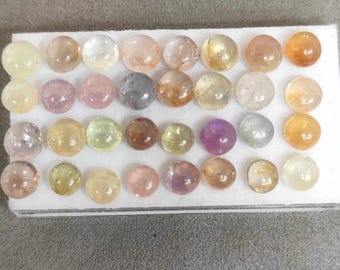 Magníficos cabujones redondos de zafiro umba, raros y de gran calidad, con un peso de 32 quilates, tamaño de 5 mm a 6 mm, 35,60 quilates, zafiro natural sin calentar ni tratar.