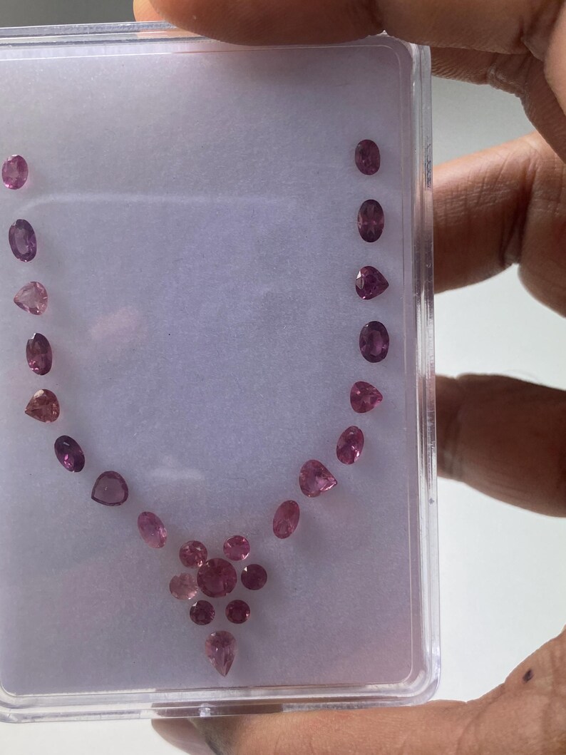 Stunning Rare Pink Tourmaline cut stones cutstones pcs 24 wt 5.61 cts size 2.2mm-6x4mm tourmaline cuts octagons cutstones pink tourmaline image 3
