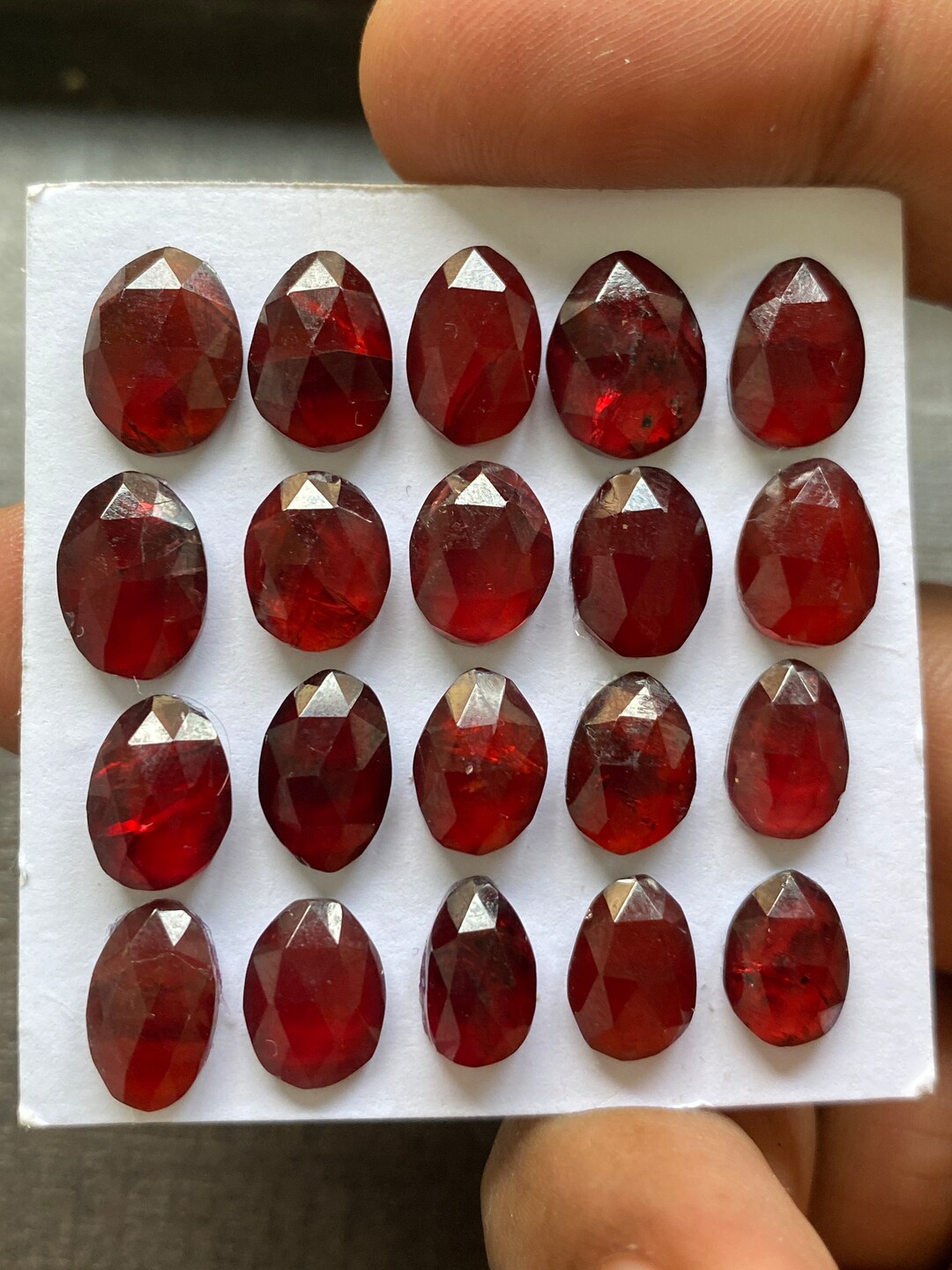 Delightful Rare Rosecut Red Garnet Fancy Garnet Rosecut 9.2x7-11.5x9mm ...