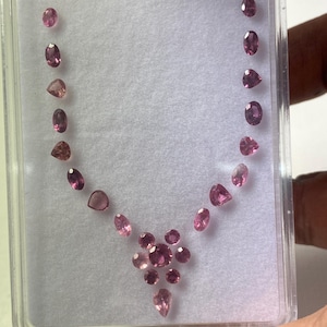 Stunning Rare Pink Tourmaline cut stones cutstones pcs 24 wt 5.61 cts size 2.2mm-6x4mm tourmaline cuts octagons cutstones pink tourmaline image 7